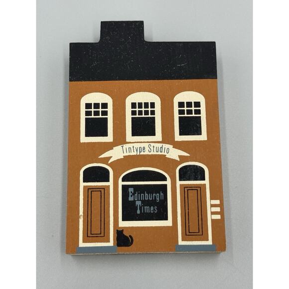 1985 Cats Meow Edinburgh Times Tintype Studio Series III Village Shelf Sitter - Picture 1 of 6